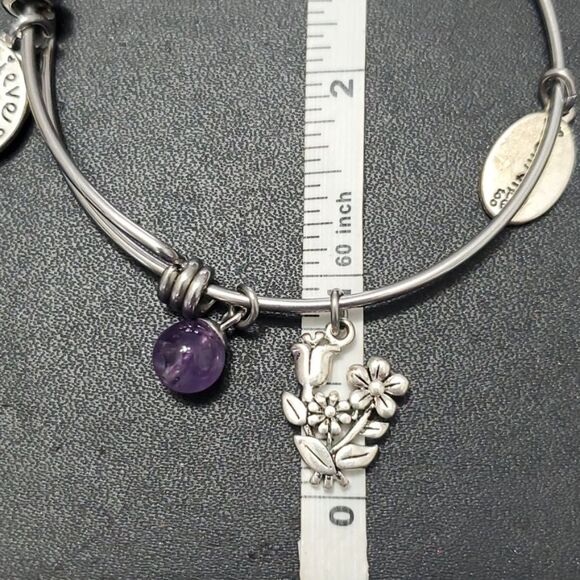 *Final Sale* Footnotes silver tone charm bracelet - Picture 7 of 8